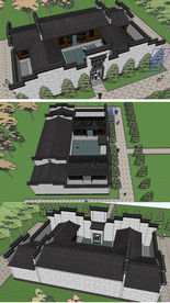 中式传统院落草图大师SU模型