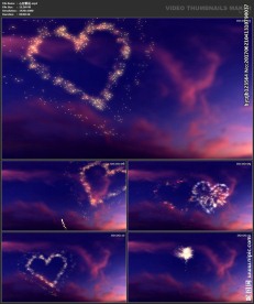 浪漫背景 婚礼婚庆 桃心天空