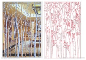 金树银树 金银树 金色银色树枝