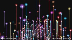 上升飘落多彩粒子