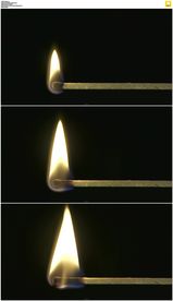 高清实拍火柴燃烧
