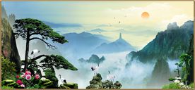 鹤寿延年中堂画