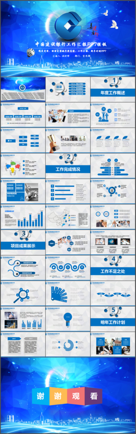 中国建设银行建行总结汇报PPT