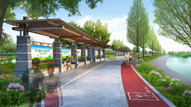 沿江绿道效果图