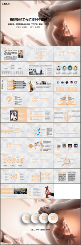 精美母婴孕妇ppt动态模板