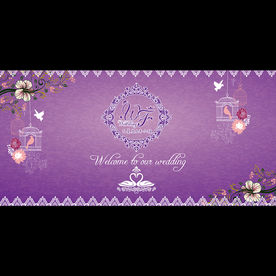 紫色婚礼蕾丝欧式