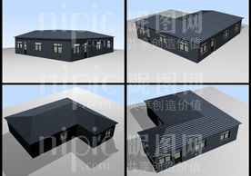 金属雕花板房效果图