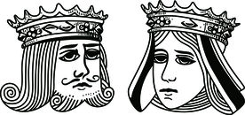 国王皇后人物矢量图