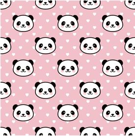 熊猫卡通印花背景