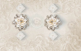 3D珠宝钻石蕾丝欧式电视背景墙