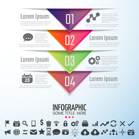 超清分层微立体商业信息图表设计