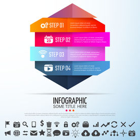 超清分层微立体商业信息图表设计