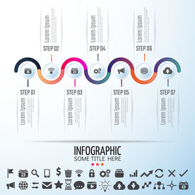 超清分层微立体商业信息图表设计