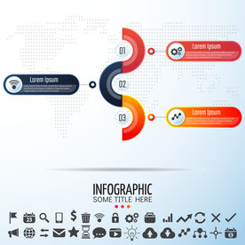 超清分层微立体商业信息图表设计