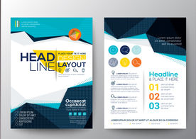 国外多边形画册海报图片