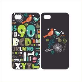 英文数字花鸟手机套手机壳