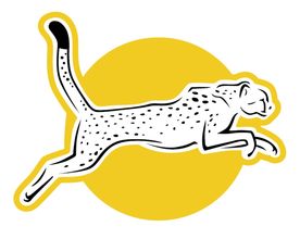 奔跑的豹子素材