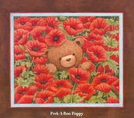 美式乡村泰迪熊装饰画