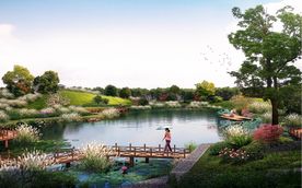 厂区景观绿化透视图