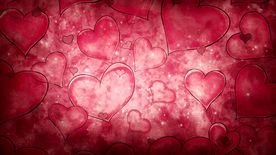 红色桃心星光闪烁LED动态素材