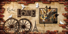 欧式手绘复古装饰画