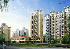 欧式住宅透视效果图