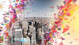 多彩三角形图片展示