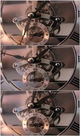 机械齿轮时钟转动