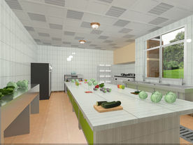 消防支队厨房效果图