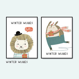 北欧装饰画 卡通