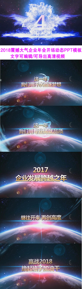 2018狗年年会开场ppt模板