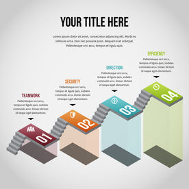 超清分层微立体商业信息图表设计