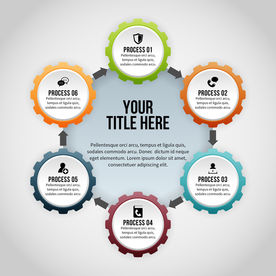 超清分层微立体商业信息图表设计