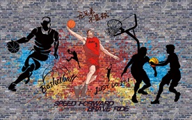 篮球装饰画背景墙