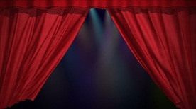 幕布拉开舞台呈现的模版