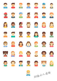 50款小人图标 卡通小人物客服