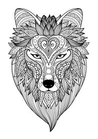 狮子头矢量图案