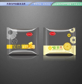 菠萝包包装 平面展开文件