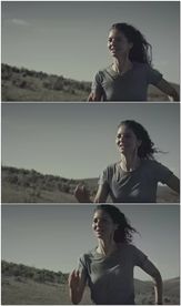 美女狂奔狼群追逐