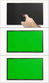 遥控器开电视绿屏抠像素材