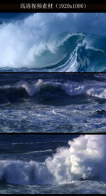 海浪冲击特写视频视频素材