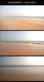 清澈沙滩海浪实拍视频