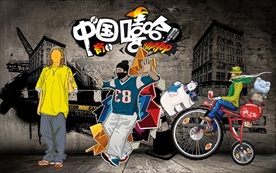 时尚中国有嘻哈背景墙装饰画