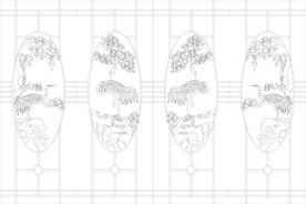 移门工艺玻璃 冰雕