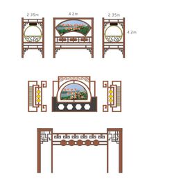 景观式花格造型牌
