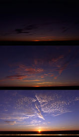 早晨太阳升起地平线实拍视频素材