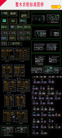 标准CAD整木衣柜施工图