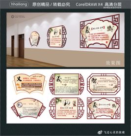 校园文化墙 礼 义 智