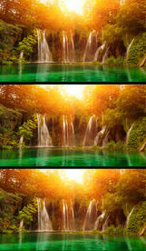 唯美动态瀑布视频背景