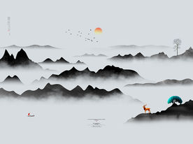 写意山水画 新中式